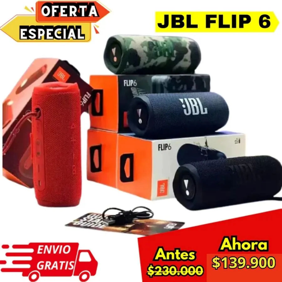 Parlante Flip 6 JBL 1.1: Llévalo a cualquier lugar