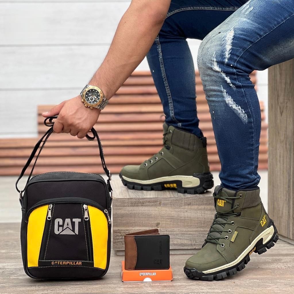 Botas CAT + Regalo exclusivo - Cartera + bolso