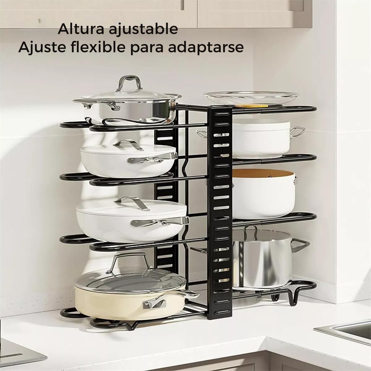 ORGANIZADOR OLLAS SARTENES TAPAS COCINA